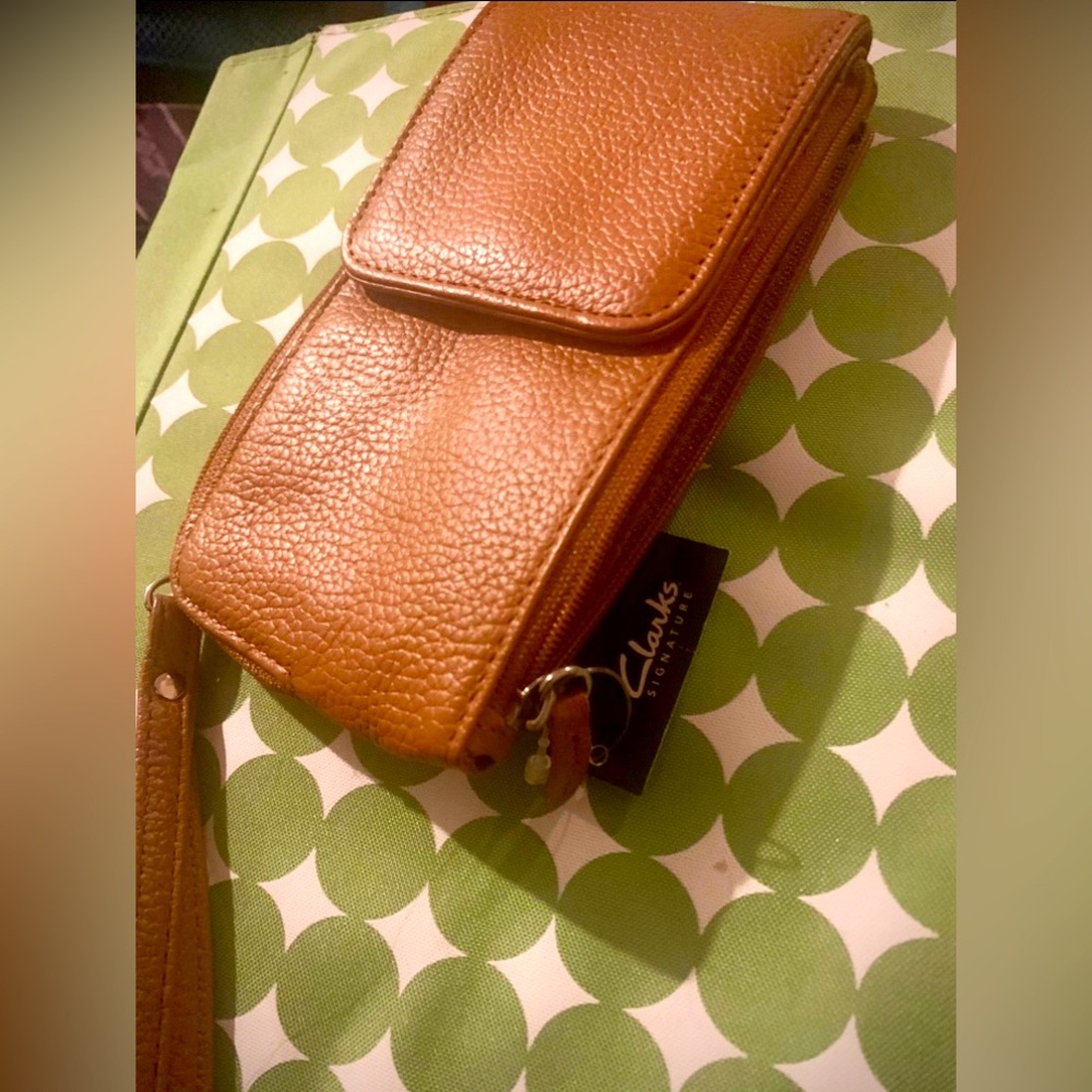 Clarks Leather Wristlet